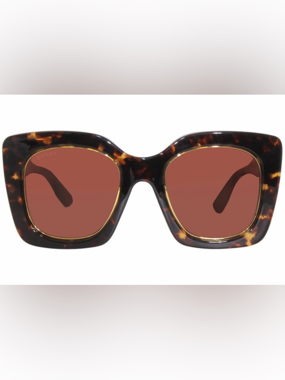 Gucci GG1151S Havana Brown Oversized Butterfly Sunglasses w/ Case - Picture 2 of 14